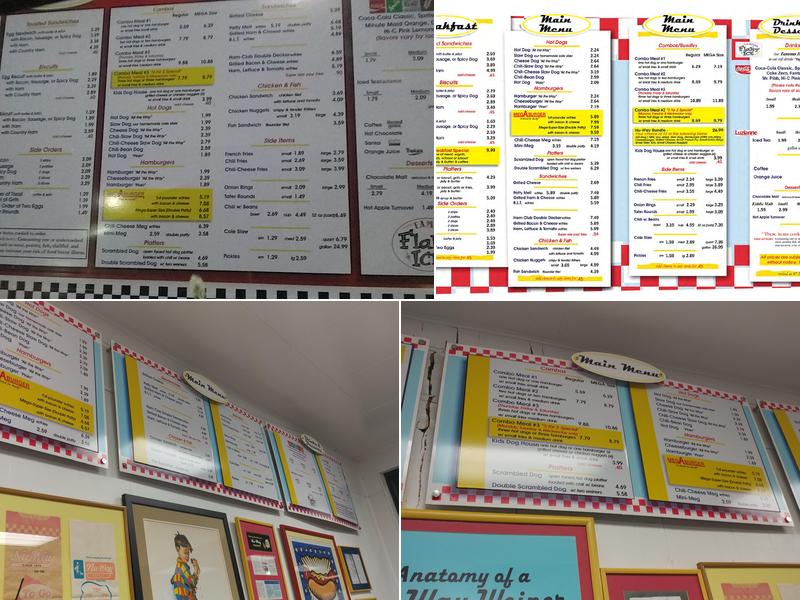 Nu-Way Weiners Menu