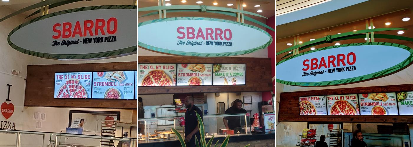 Sbarro Menu