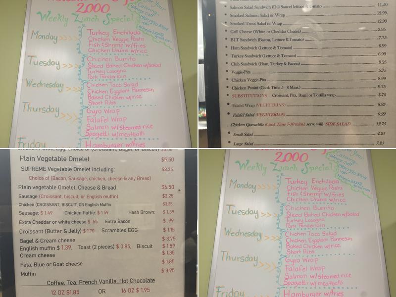 Cafe Two Thousand Menu