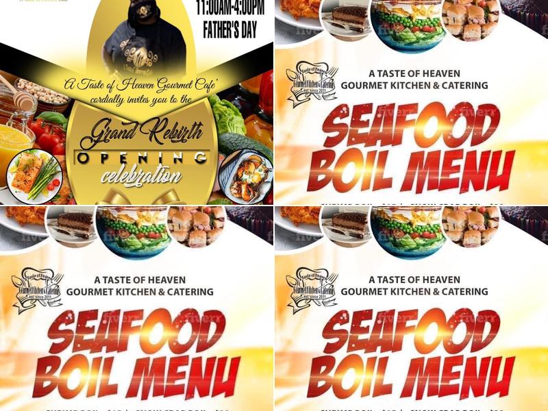 A Taste Of Heaven Gourmet Cafe’ Menu