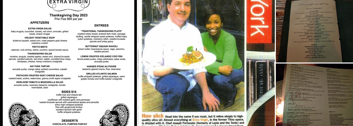 Extra Virgin Menu