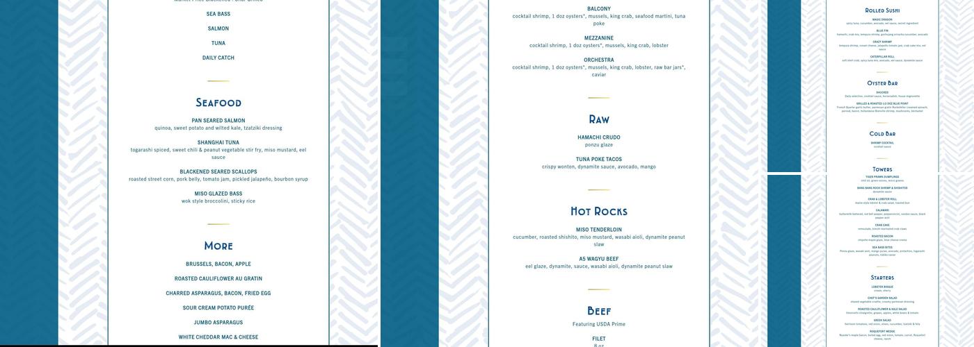 Blue Fin Menu