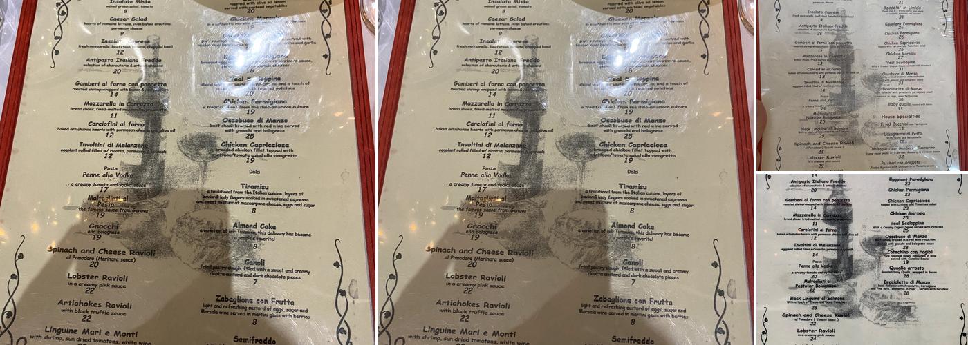 Piccola Strada Menu
