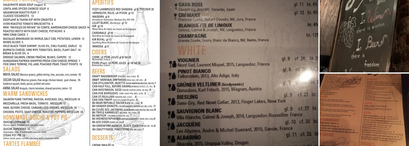 Jadis Menu