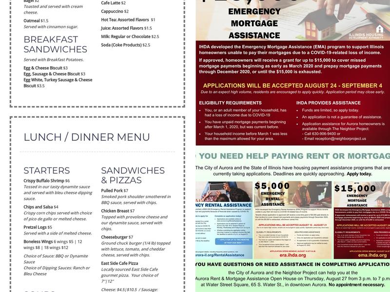 Dixie's Bistro Menu