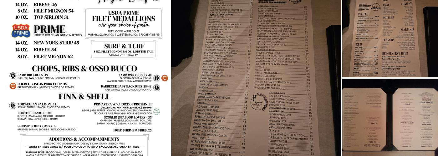 Mariah's Steakhouse & Pasta Menu