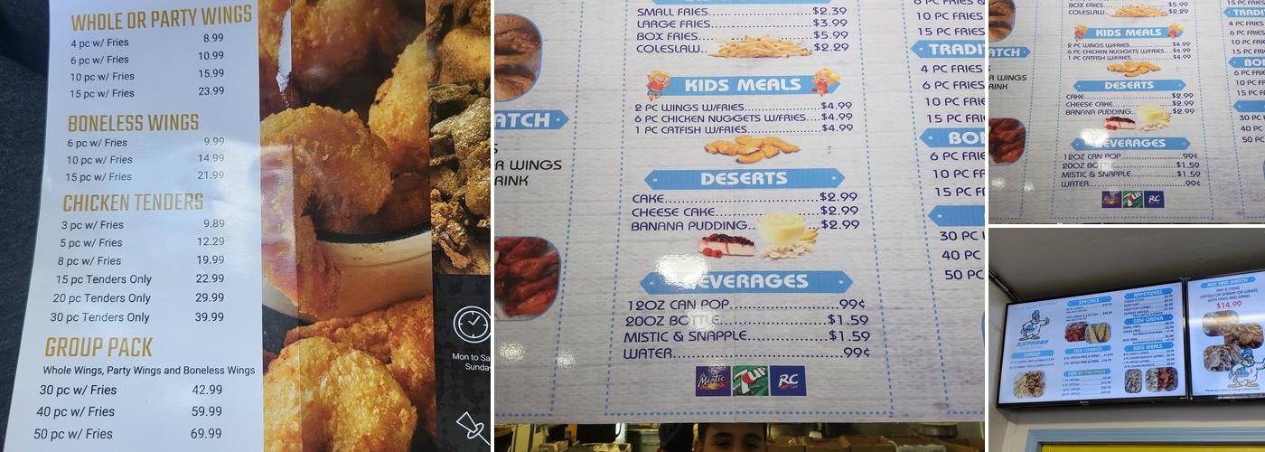 Express Chicken & Shrimp Menu