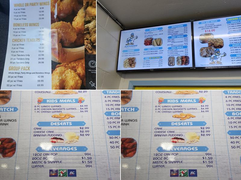 Express Chicken & Shrimp Menu