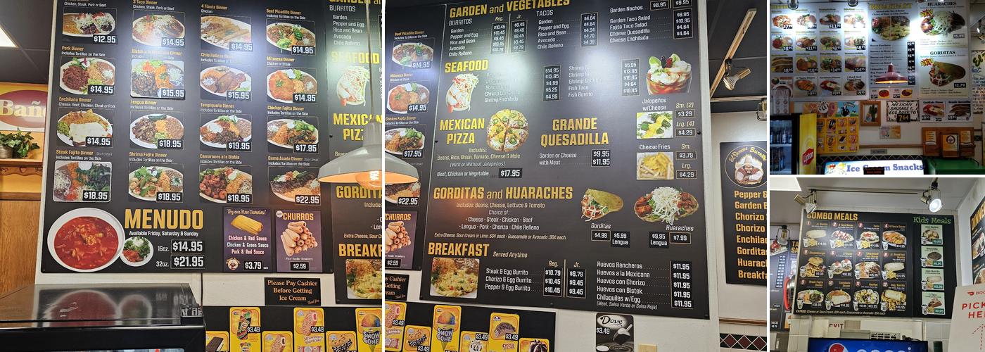 El Famous Burrito Naperville Menu