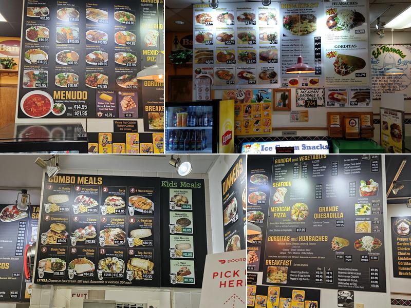 El Famous Burrito Naperville Menu