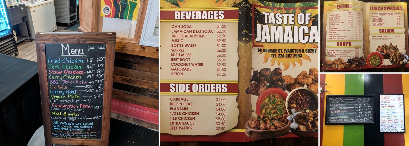 Taste of Jamaica Evanston Menu