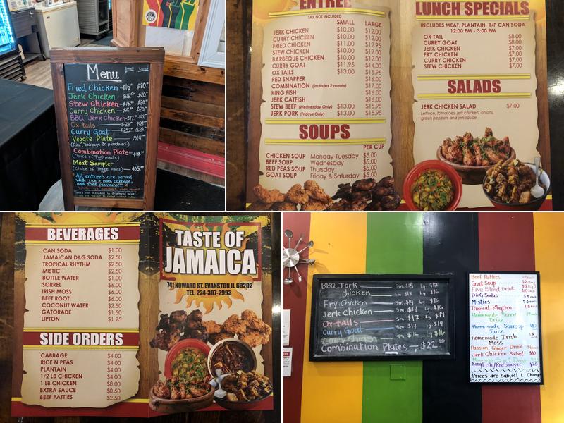 Taste of Jamaica Evanston Menu
