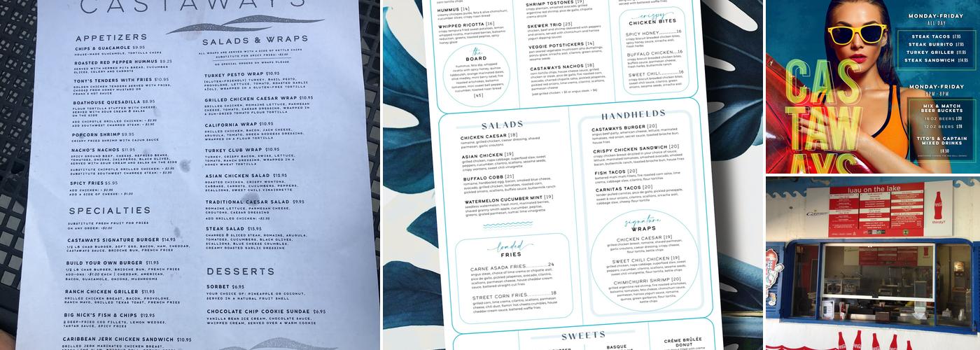 Castaways Menu