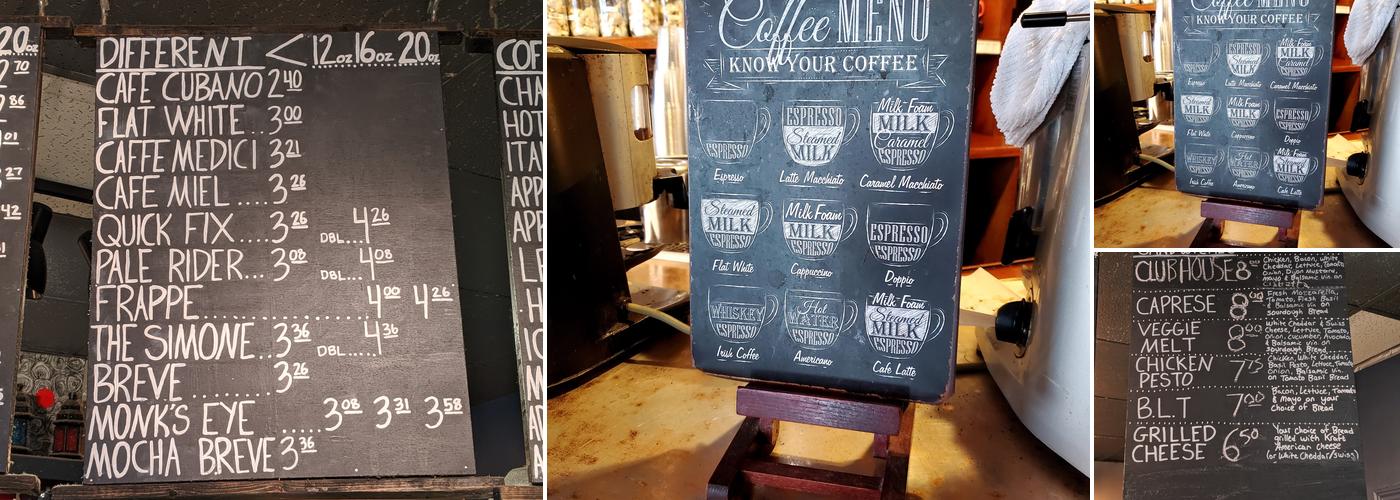 Emerald City Coffee Menu