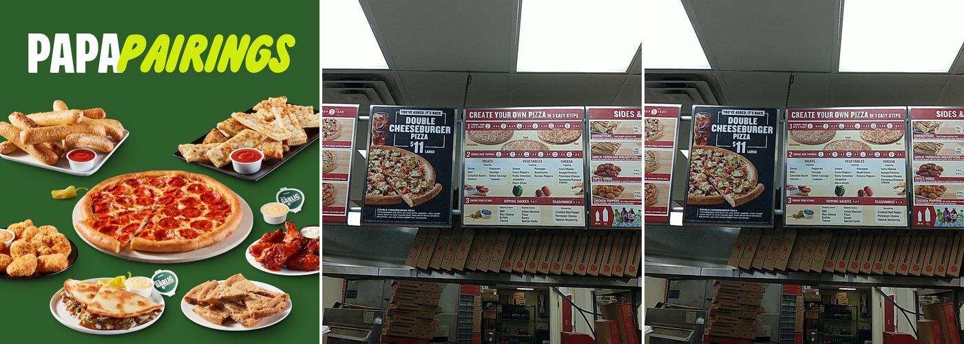 Papa Johns Pizza Menu