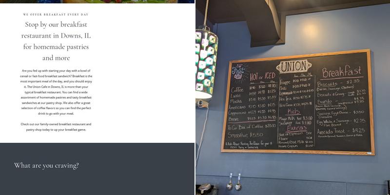 Zeta Coffee - Downs Menu