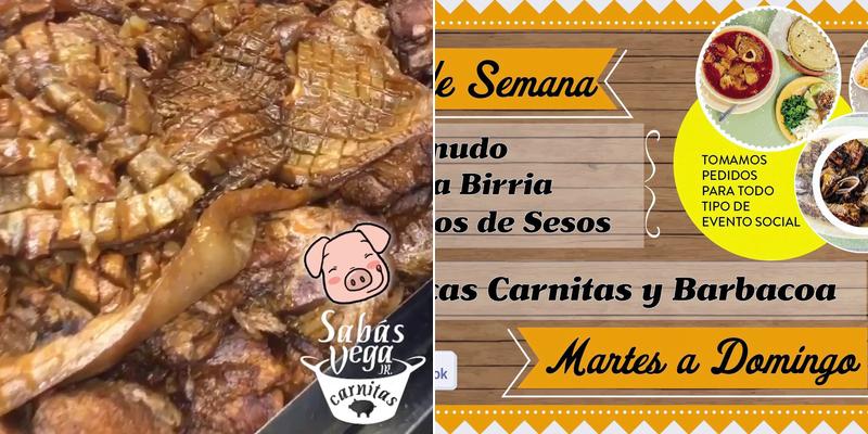 Carnitas Sabas Vega Jr Inc Menu