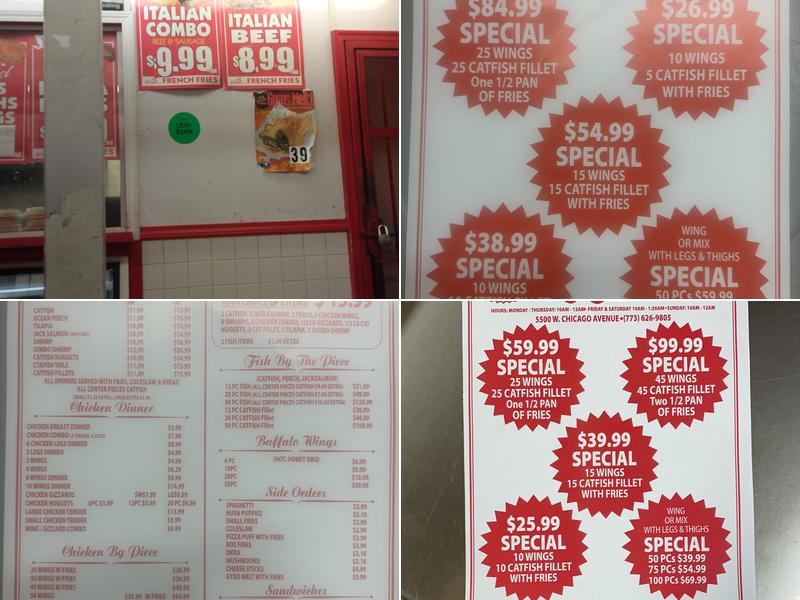 J & J Fish & Chicken Menu