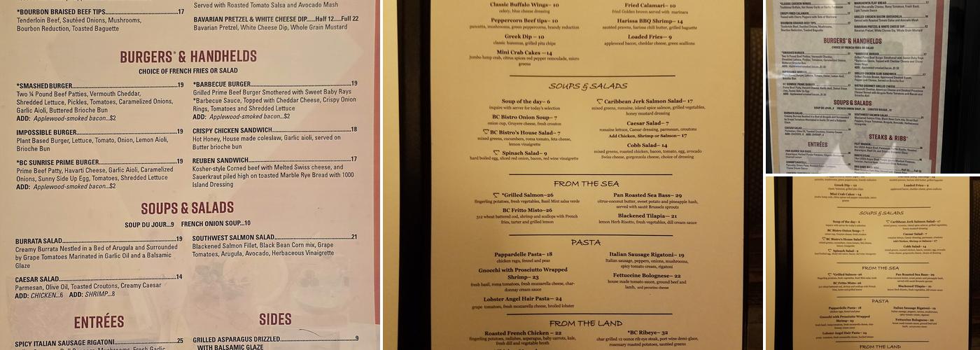 Bc Bistro And Lounge Menu