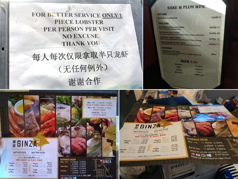 Doors Ginza Garage Buffet Menu