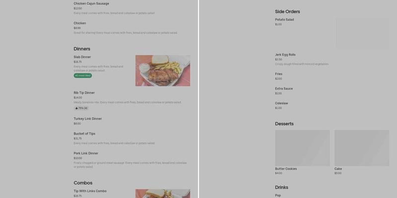Roc & Ro BBQ Menu