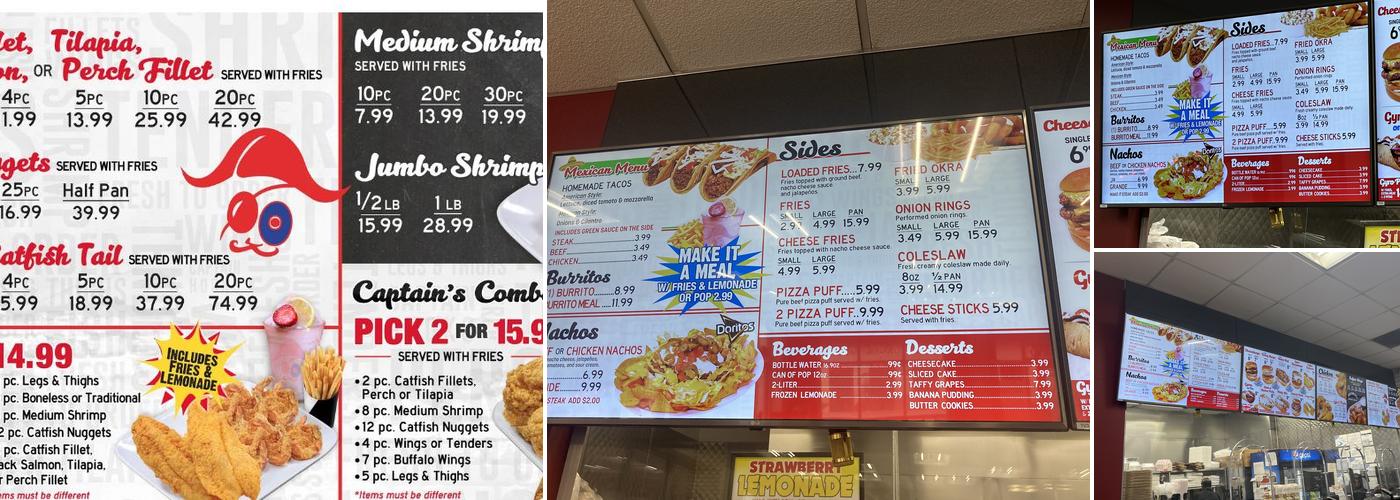 Captain Hooks Fish & Chicken Menu