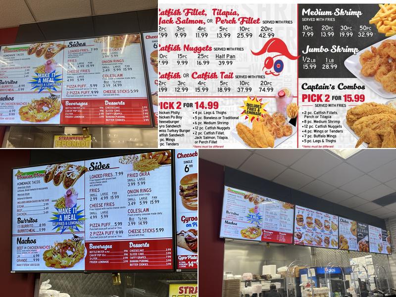 Captain Hooks Fish & Chicken Menu