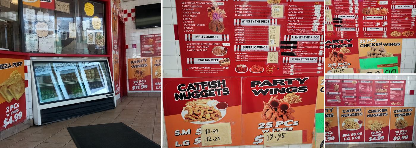 Mr J Fish & Chicken Menu