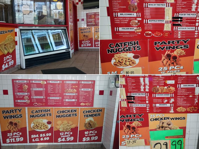 Mr J Fish & Chicken Menu