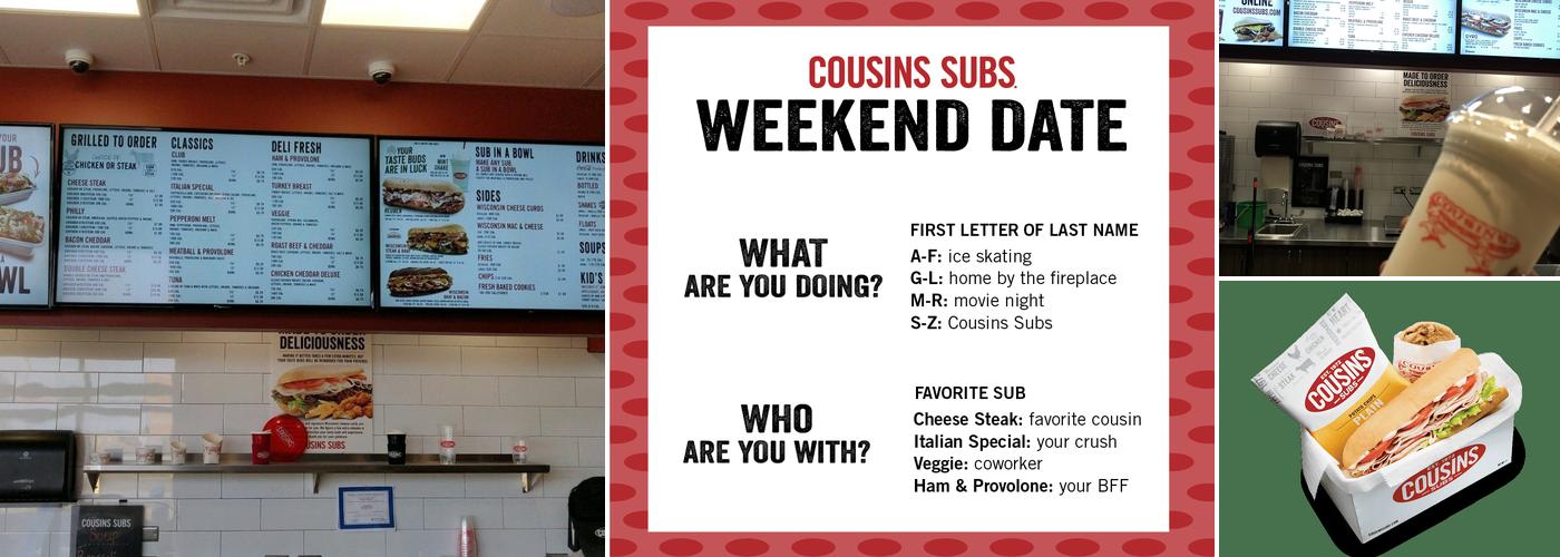 Cousins Subs Menu