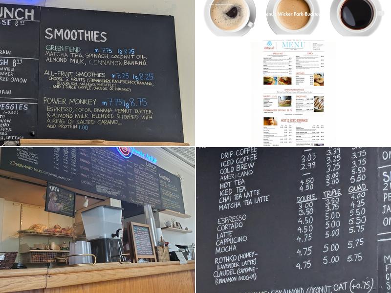 Gallery Cafe Menu