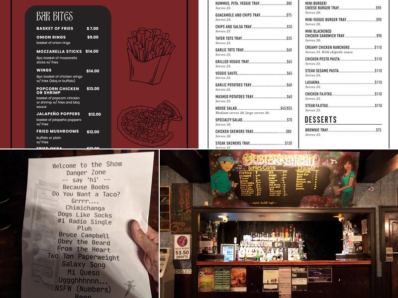 Subterranean Menu
