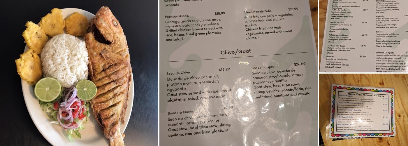 Avenida del Sabor Inc. Menu