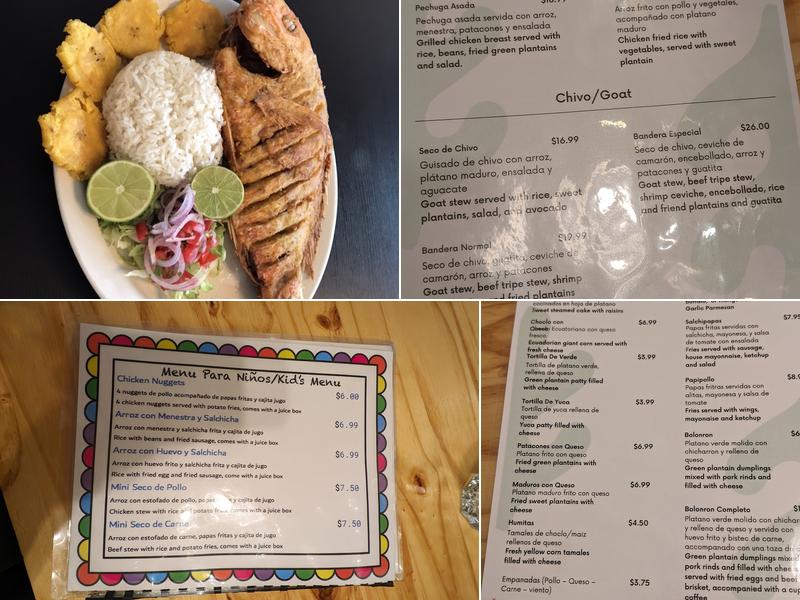 Avenida del Sabor Inc. Menu