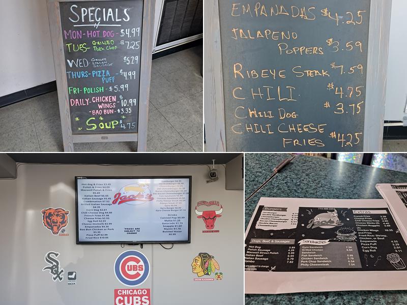 Jack’s Hot Dogs Menu