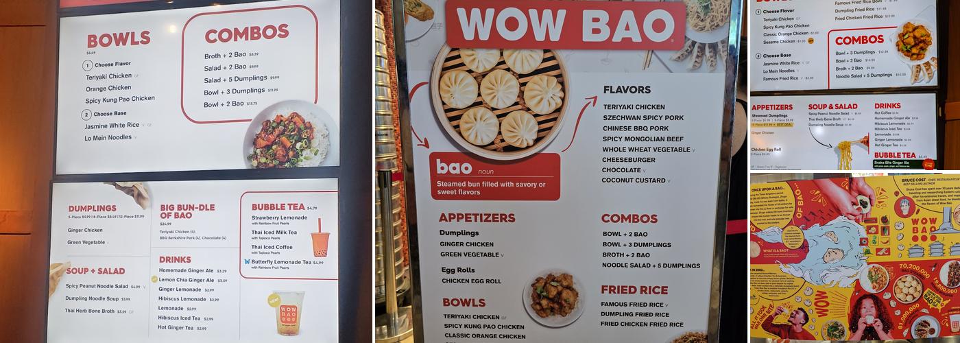 Wow Bao Menu