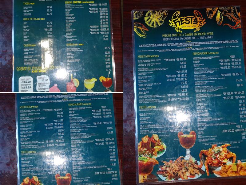 Fiesta Americana Menu