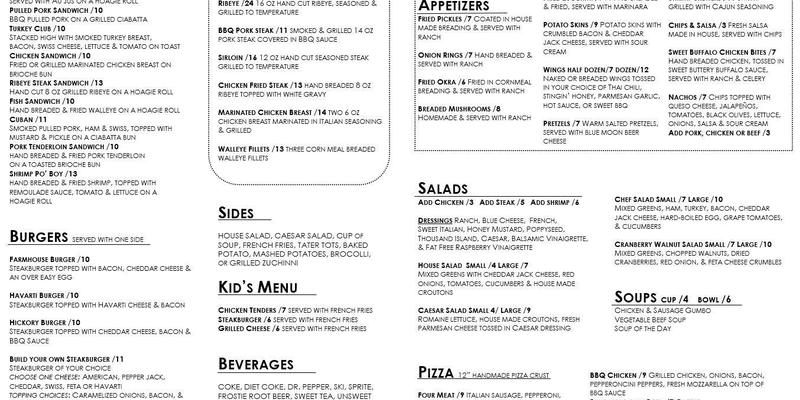 Lucky Jack's Belleville Menu
