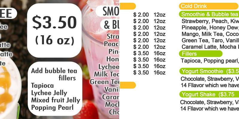 YoFruito Menu