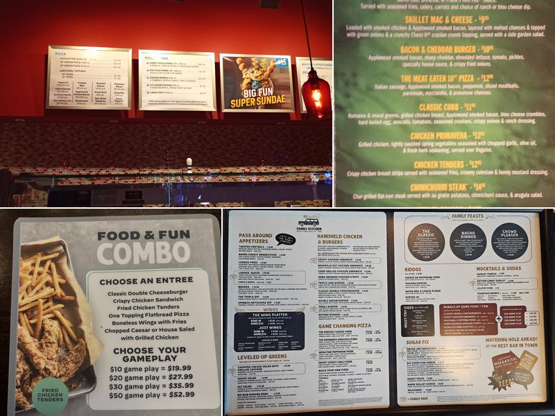 Main Event Hoffman Estates Menu