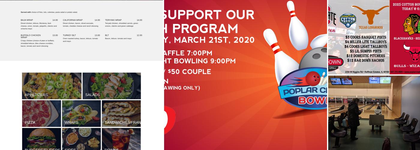 Poplar Creek Bowl Menu