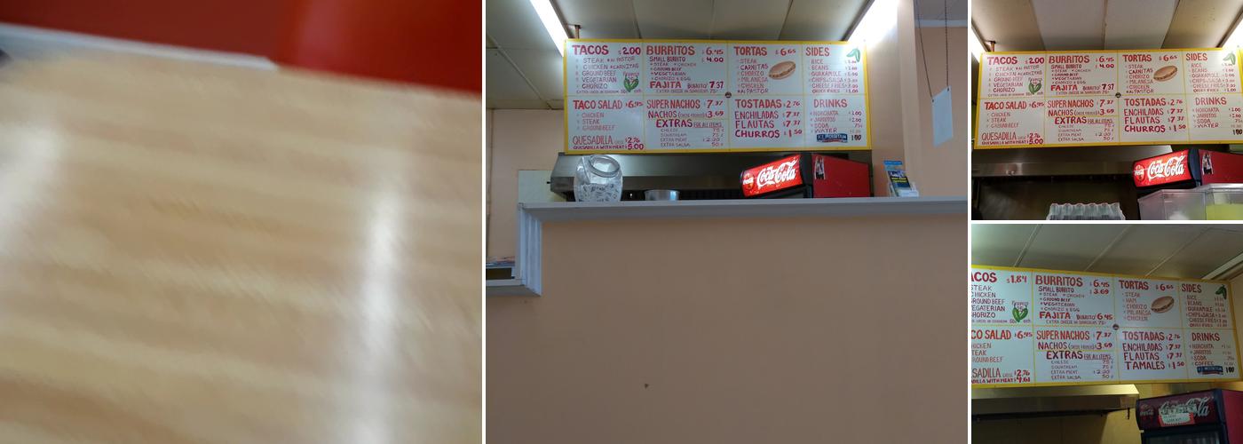Taco and Burrito Place Menu