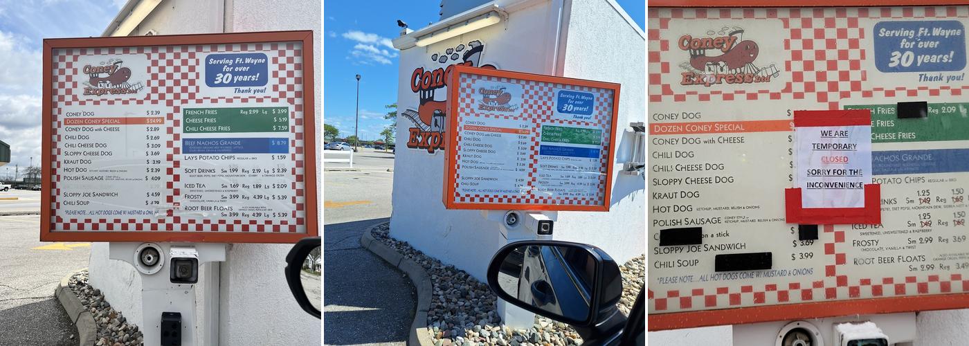 Coney Express Menu
