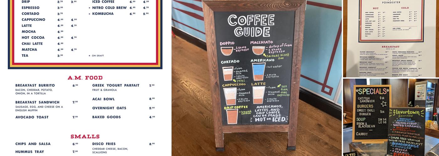 Poindexter Coffee Menu