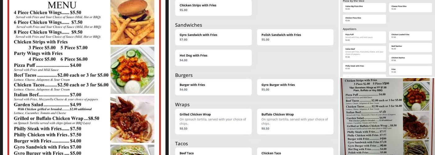 Samo’s Kitchen and Snacks Menu