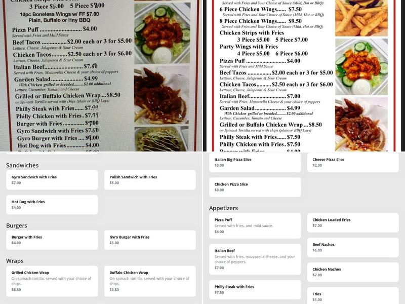 Samo’s Kitchen and Snacks Menu