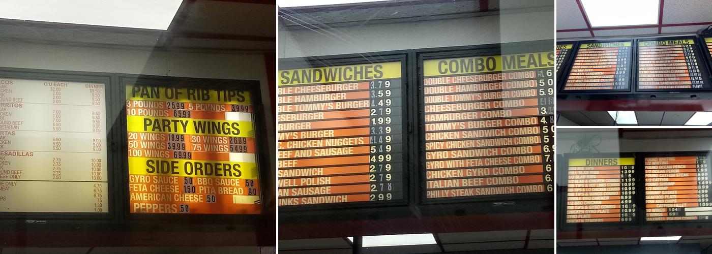 Tommy's Philly Steak Menu