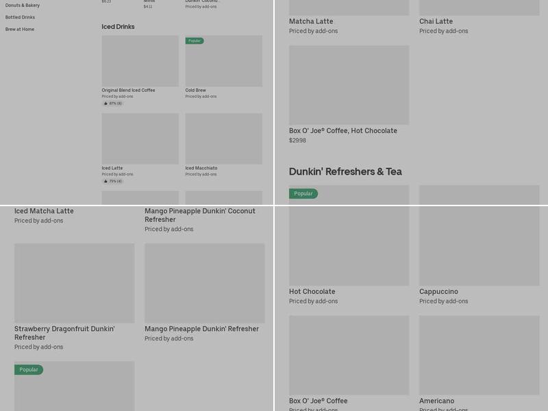Dunkin' Menu