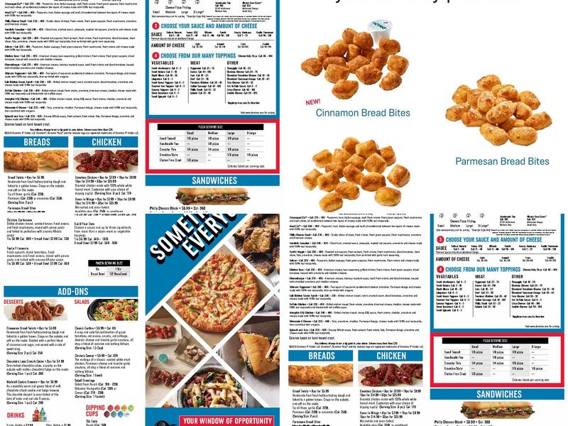 Domino's Pizza Menu
