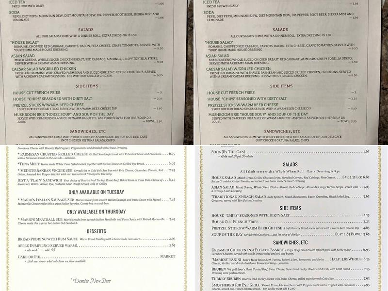 Mario's by Lynda LLC Menu